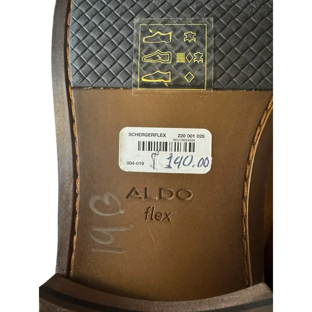 Aldo NEW Cognac Schegerflex Horsebit Leather Loafers Men’s Size 13 Brown